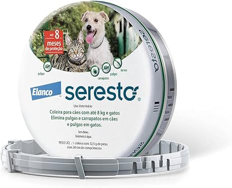 Coleira Seresto® anti-carrapatos e pulgas