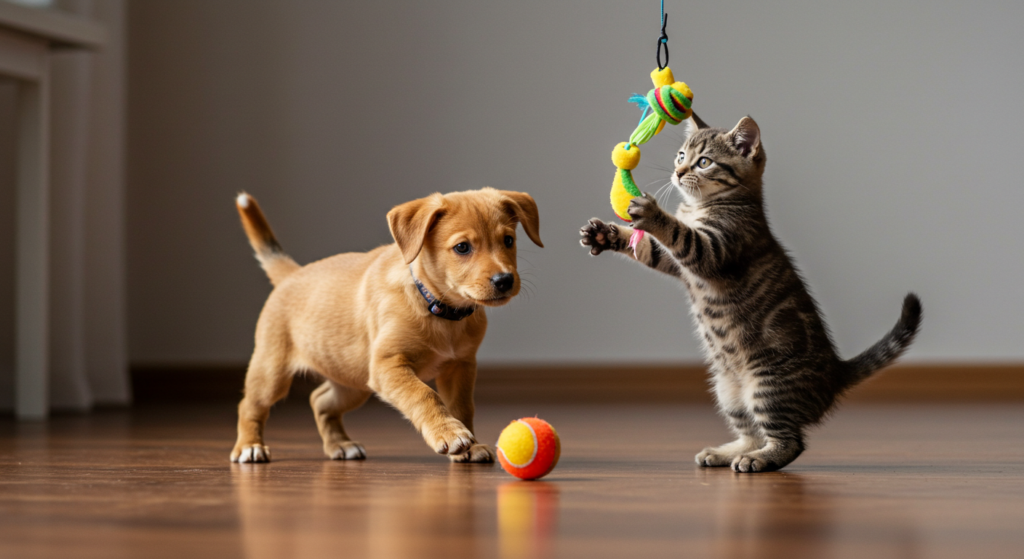 cachorros e gatinhos
