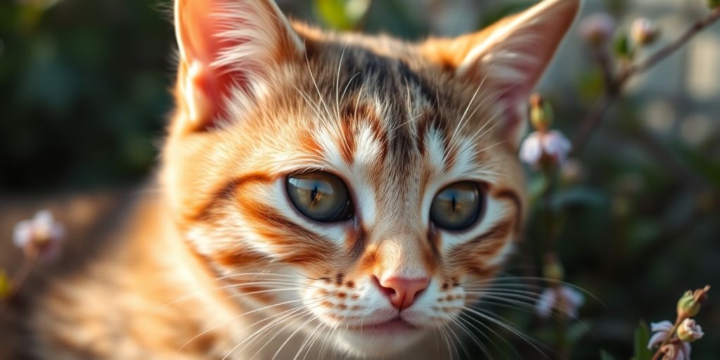 Gato preocupado em ambiente natural, destacando suas características.