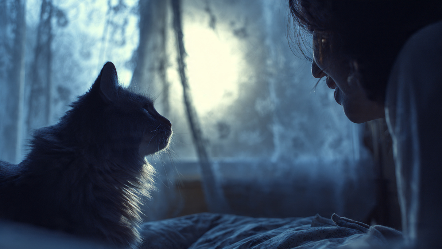 gato miando à noitev